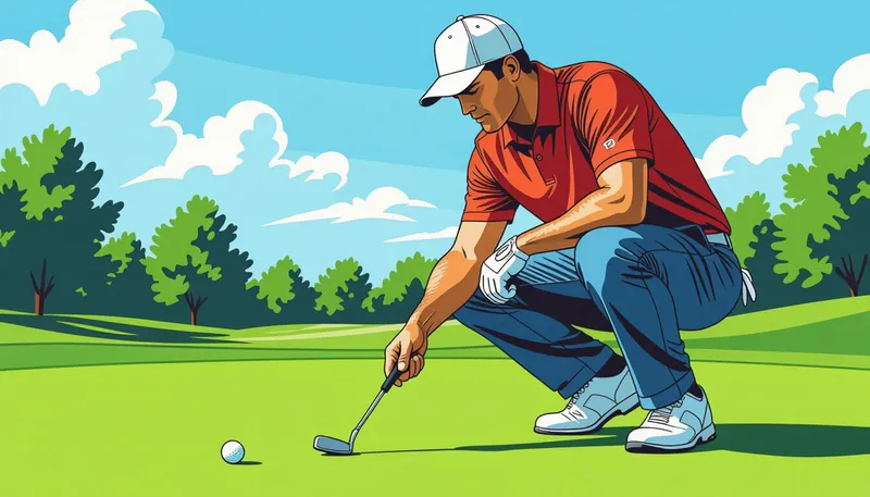 統計データを活用した練習計画 - illustration for pro putting technique analysis