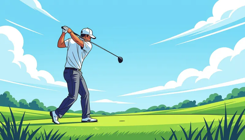 正しいセットアップとアドレス - illustration for 低い球(パンチショット)の打ち方