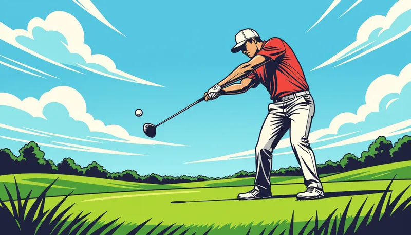 スイングの実践テクニック - illustration for 低い球(パンチショット)の打ち方