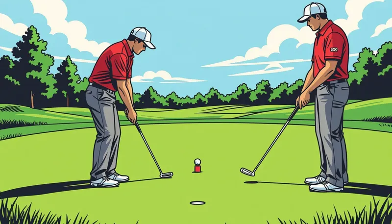 自宅でできる距離感練習ドリル - illustration for putting distance control practice