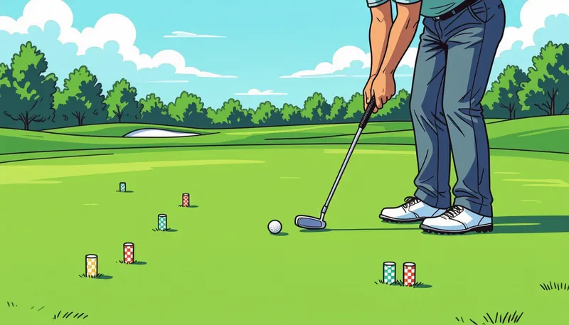 距離別の具体的な攻略法 - illustration for putting distance control practice