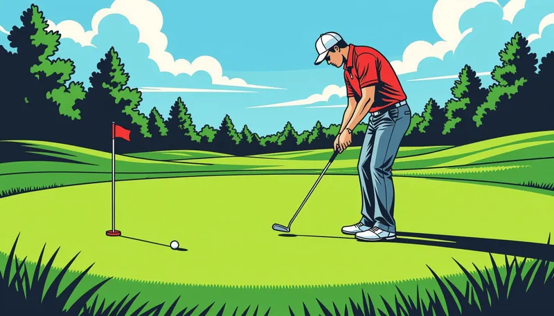 自宅でできる効果的なパター練習 - illustration for putting practice drills collection