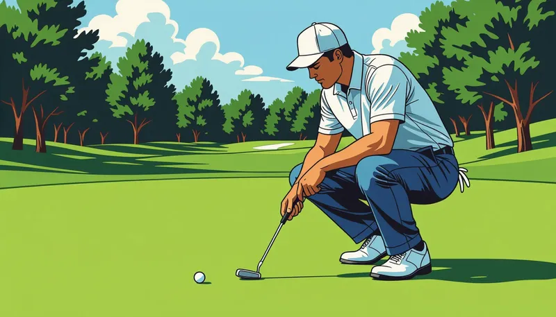 パッティングルーティンがスコアに与える影響 - illustration for putting routine creation