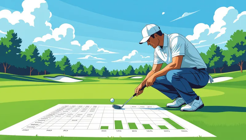 ストロークスゲインド分析：最新のパット評価法 - illustration for putting stats analysis reduction