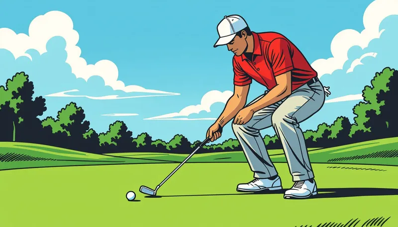 パッティングストロークの2つの基本タイプ - illustration for putting stroke basic motion