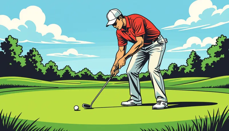 ストローク動作の基本 - illustration for putting stroke basic motion