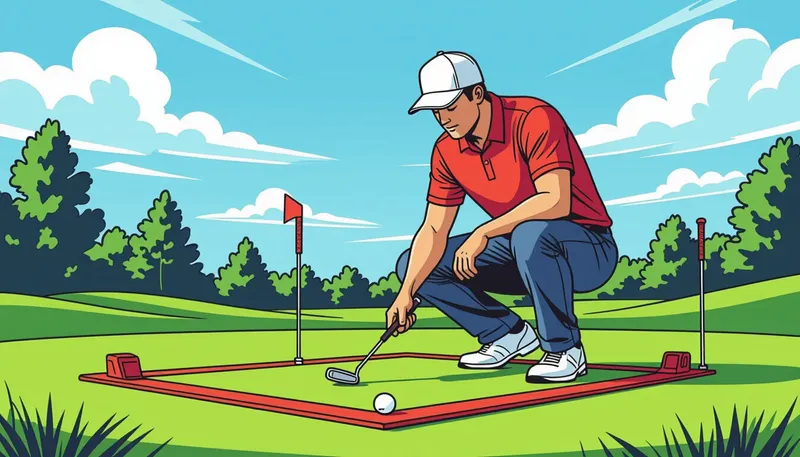 効果的な活用法：器具別練習メニュー - illustration for putting training aids usage