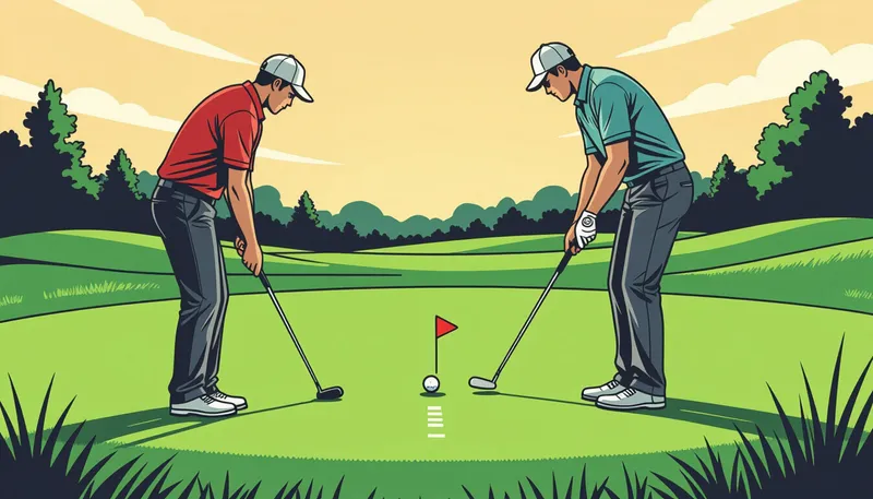 変動的練習：コース対応力を高める - illustration for reduce putts practice strategy