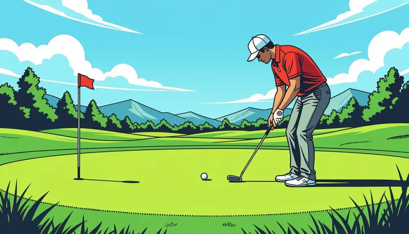 戦略的アプローチ：3パット撲滅 - illustration for reduce putts practice strategy