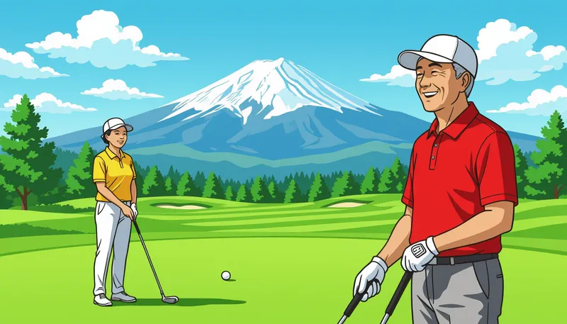 定年後のゴルフがもたらす健康効果 - illustration for retirement golf life planning