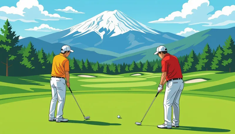 定年後のゴルフスタイルの選択 - illustration for retirement golf life planning