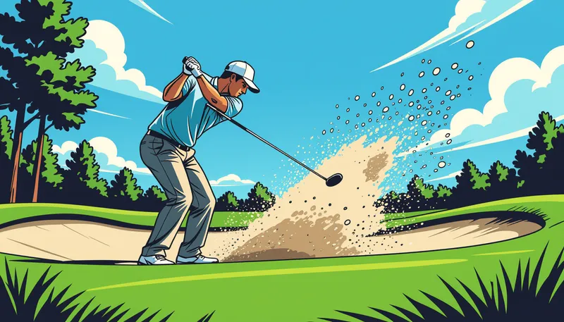 バンカーショットの基本技術 - illustration for sand save percentage improvement