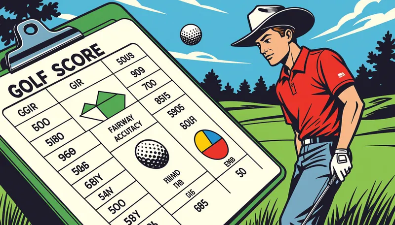 ティーショットとフェアウェイキープ率 - illustration for score components analysis golf