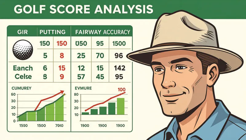 スコア改善のための実践的アプローチ - illustration for score components analysis golf