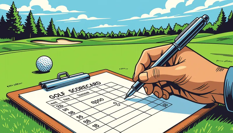 スコアカード記入の基本知識 - illustration for scorecard correct marking method
