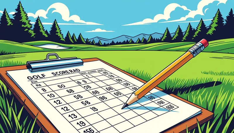 スコアカードを使った目標設定 - illustration for scorecard writing using tips