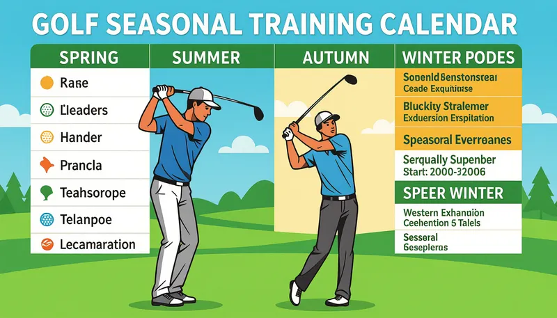 夏シーズン（6月～8月）：実践力を磨く時期 - illustration for seasonal improvement plan golf