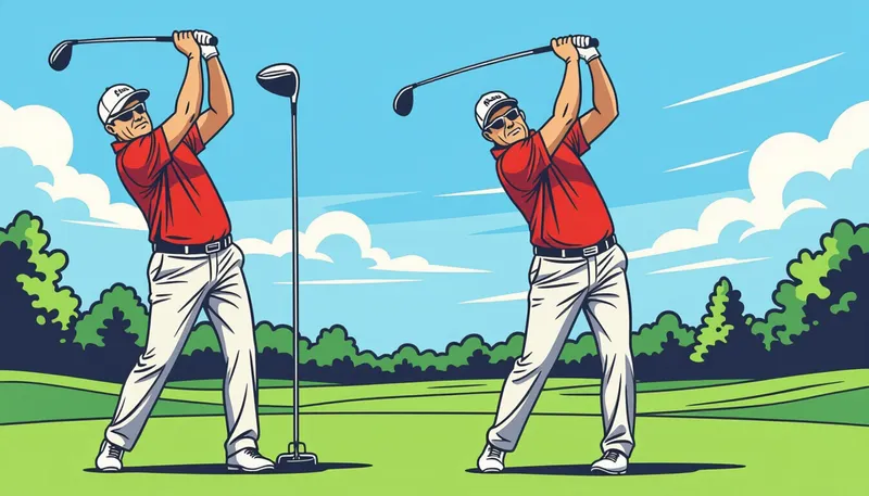 シニアゴルファーが直面する主な体の変化 - illustration for senior body changes golf adaptation