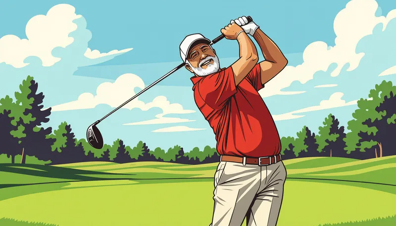 シニアゴルファーが始めるべき練習方法 - illustration for senior golf beginners guide