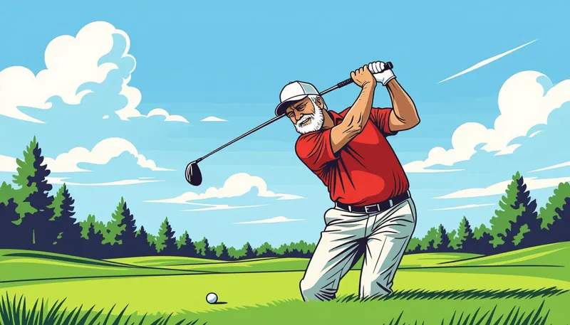 シニアゴルファーのためのコースマネジメント - illustration for senior golf beginners guide