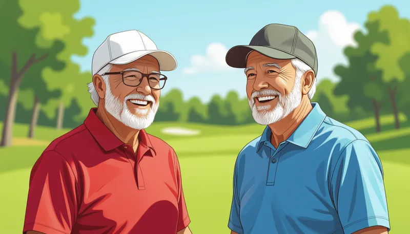 怪我予防と体のケア - illustration for senior golf life enjoyment