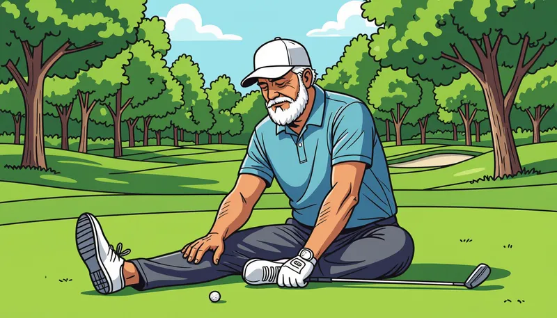 筋力トレーニングとコア強化 - illustration for senior golfer injury prevention tips