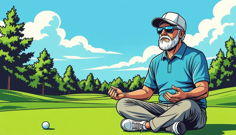 シニアゴルファーのメンタルの重要性 - illustration for senior golfer mental game tips