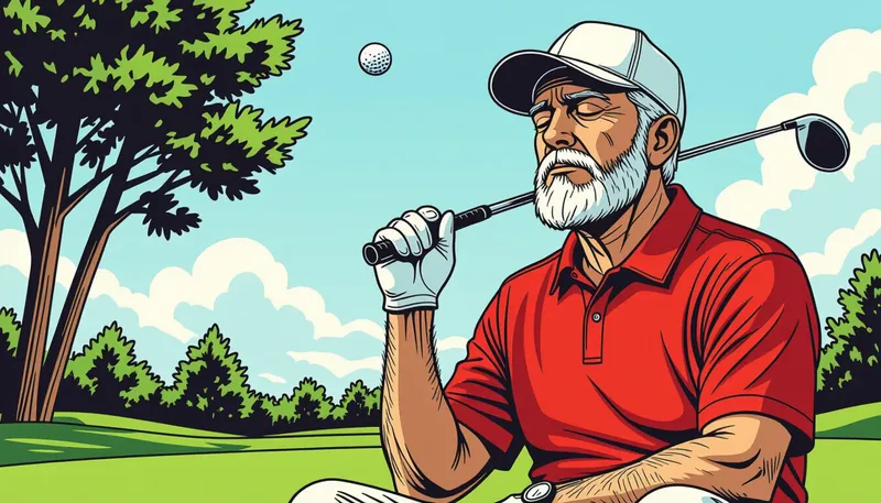 プレショット・ルーティンの確立 - illustration for senior golfer mental game tips