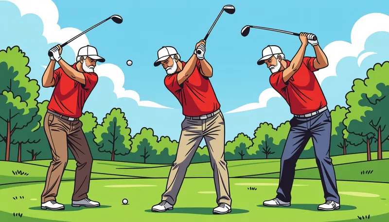 シニアゴルファーの身体的特徴と課題 - illustration for senior swing modification tips