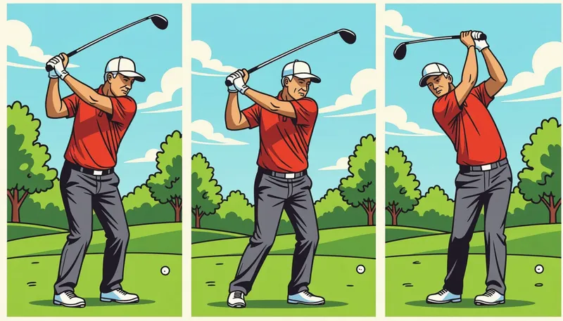 ダウンスイングとインパクトの改造 - illustration for senior swing modification tips