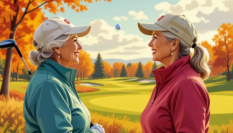 長くゴルフを楽しむための実践的なコツ - illustration for senior women golf enjoyment