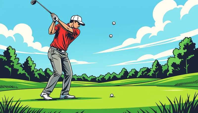 スイングテクニックと精度向上のコツ - illustration for short iron accuracy pin seeking