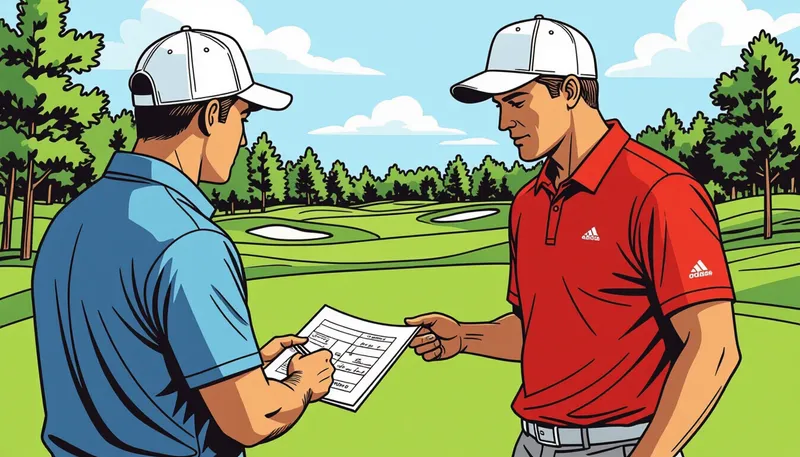 ラウンド中のリスクマネジメント - illustration for situational awareness golf round