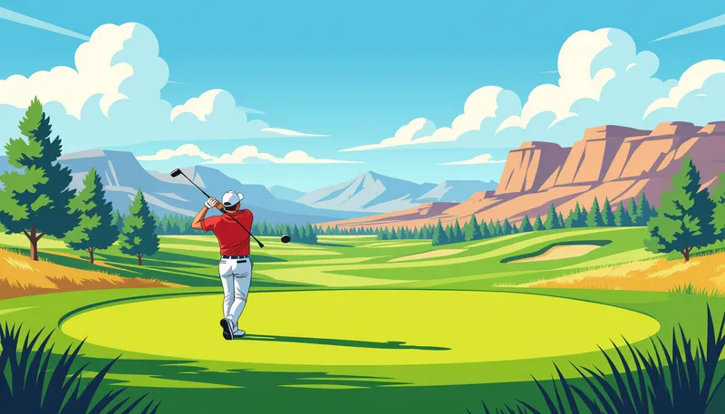 一人ゴルフ旅行の予約方法とサービス - illustration for solo golf trip enjoyment