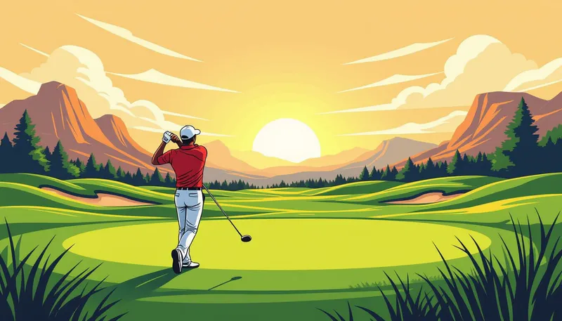 一人ゴルフ旅行を成功させるコツ - illustration for solo golf trip enjoyment