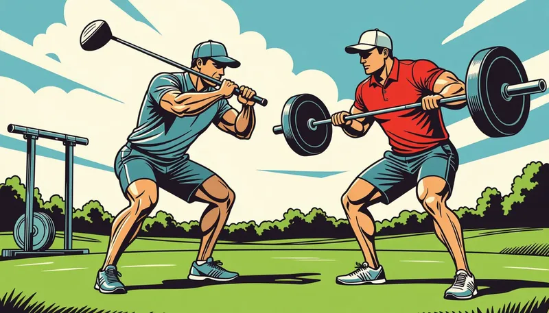 なぜ筋力トレーニングがゴルフの飛距離アップに効果的なのか - illustration for strength training golf distance