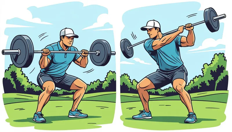 トレーニング実施時の重要な注意点 - illustration for strength training golf distance