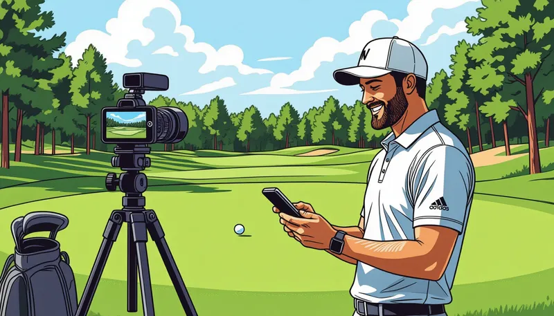 スイング分析アプリの基本機能と選び方 - illustration for swing analysis app usage