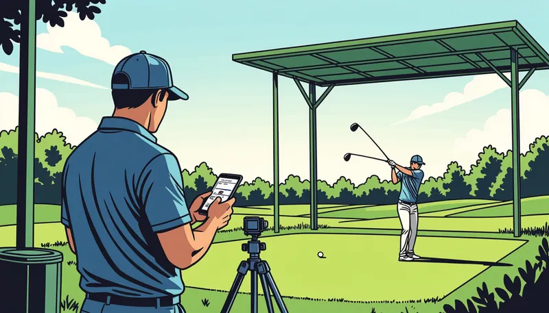 レベル別の活用戦略 - illustration for swing analysis app usage