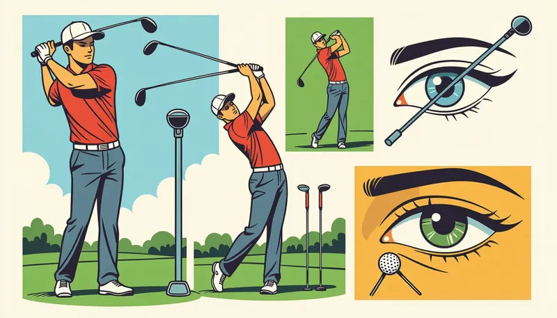 スイング練習器具の主な種類と効果 - illustration for swing training aids equipment