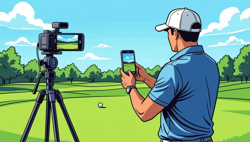 おすすめのスイング分析アプリとツール - illustration for swing video self analysis method