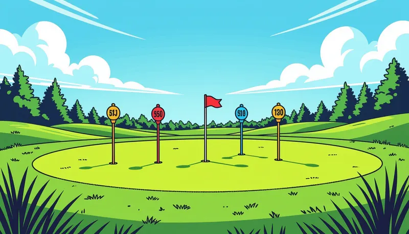 ティーイングエリア内での立ち位置の選び方 - illustration for tee box selection choosing