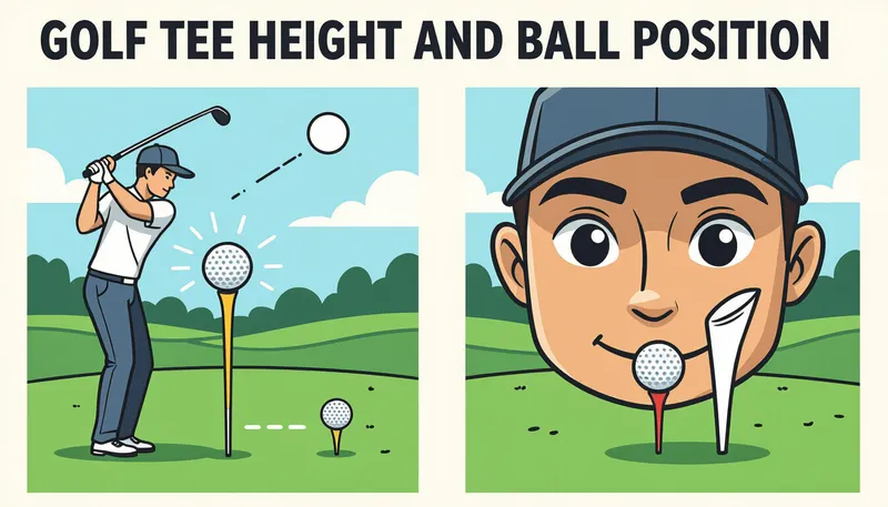 初心者から中級者への段階的アプローチ - illustration for tee height ball position driver