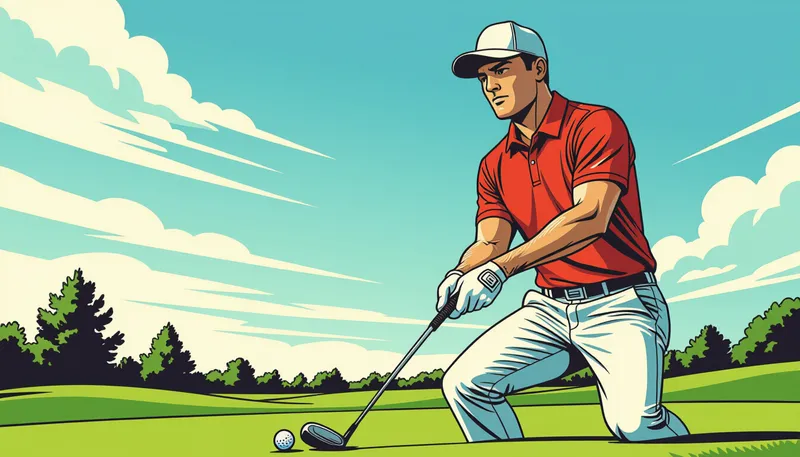 ティーショットにおけるルーティンの重要性 - illustration for tee shot routine creation