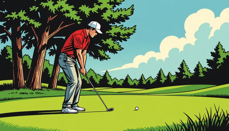 効果的なティーショットルーティンの基本ステップ - illustration for tee shot routine creation