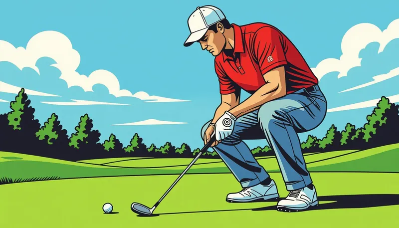 自分だけのティーショットルーティンを作る方法 - illustration for tee shot routine creation