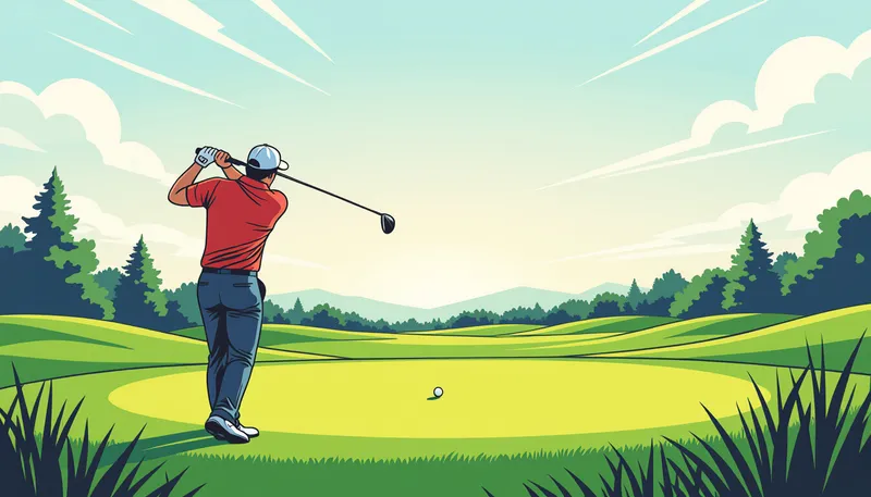 ティーイングエリアの活用法 - illustration for tee shot strategy targeting