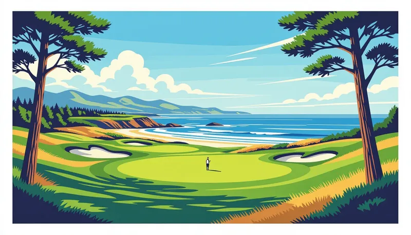 アメリカ本土ゴルフの魅力とは - illustration for usa mainland golf trip plan