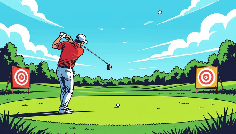 クラブをシャッフルして実戦形式の練習 - illustration for varied practice avoid boredom