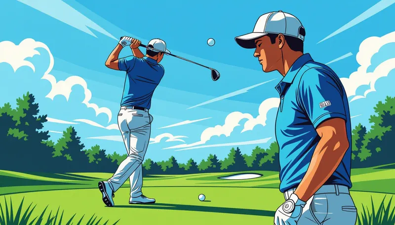 効果的なイメージトレーニングの方法 - illustration for visualization training golf method